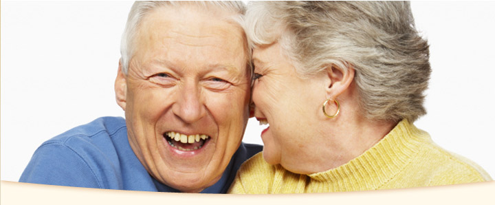 laughing older couple